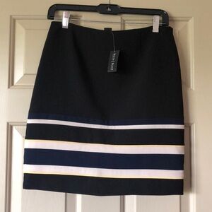 WHBM Black Colorblock Skirt